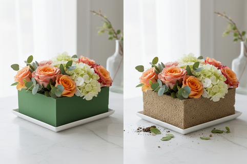 Why We Don't Use Conventional Floral Foam — And What We Use Instead