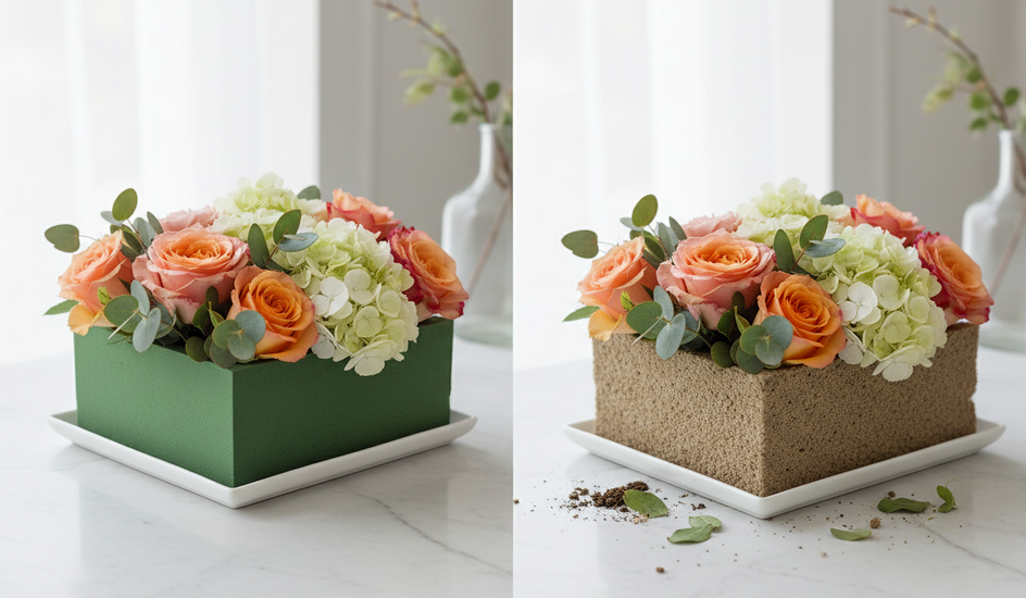 Why We Don't Use Conventional Floral Foam — And What We Use Instead