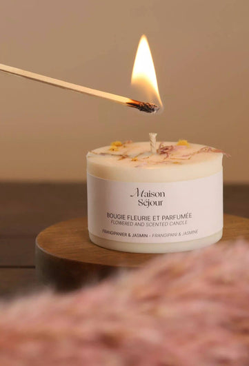 candle frangipani jasmine