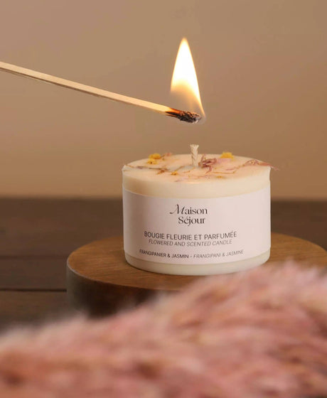candle frangipani jasmine
