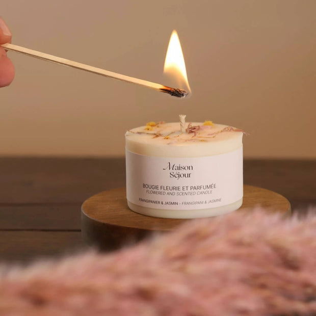candle frangipani jasmine